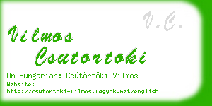 vilmos csutortoki business card