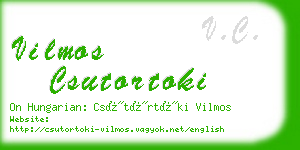 vilmos csutortoki business card